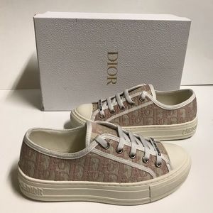 Christian Dior Walk’ N Dior S 36 Pink/ White Cream Monogram Sneaker